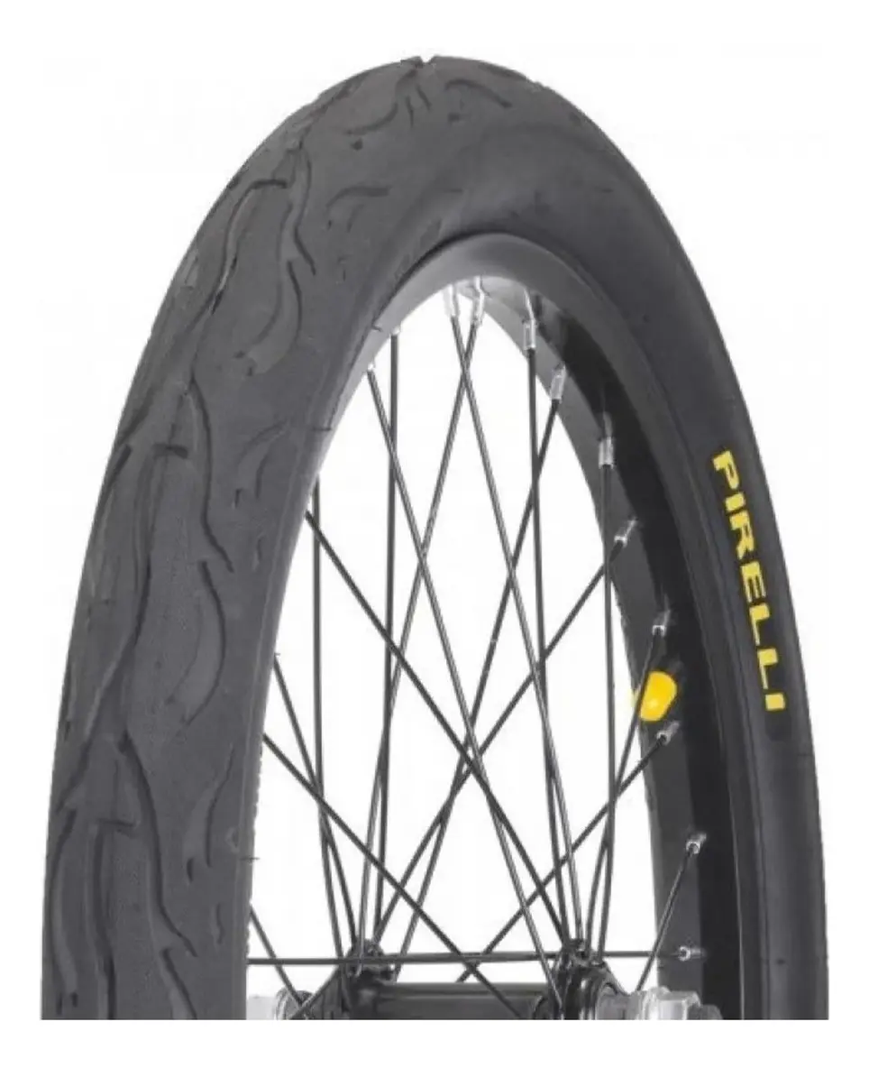 Par Pneu Aro 20x2.125 Bicicleta Pirelli Balão Tornado Flame Cor Preto - Imagem 5
